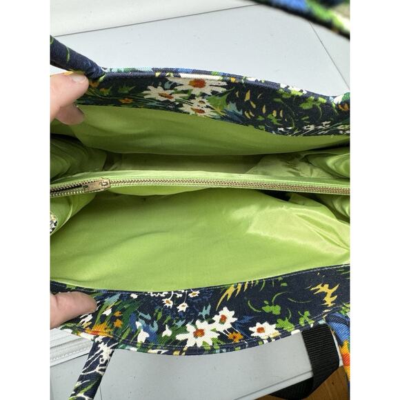 VTG 1960's- MARGARET SMITH of Gardiner Maine- Floral Cloth Hand Bag - MCM - Picture 3 of 8